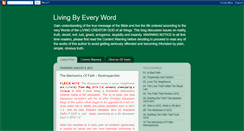 Desktop Screenshot of livingbyeveryword.blogspot.com