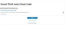 Tablet Screenshot of grandtheftautocheatcode.blogspot.com