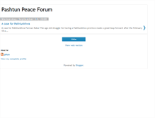 Tablet Screenshot of pashtunpeaceforum.blogspot.com