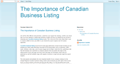 Desktop Screenshot of canadianbusinesslisting.blogspot.com