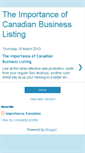 Mobile Screenshot of canadianbusinesslisting.blogspot.com