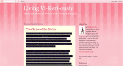 Desktop Screenshot of livingvi-keri-ously.blogspot.com