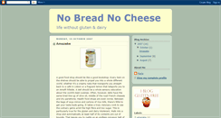 Desktop Screenshot of nobreadnocheese.blogspot.com