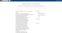 Desktop Screenshot of dissentingopinions.blogspot.com