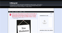 Desktop Screenshot of criticoy.blogspot.com