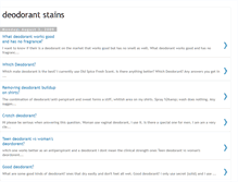 Tablet Screenshot of deodorant-stains.blogspot.com