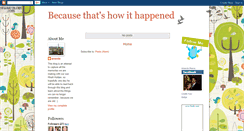 Desktop Screenshot of becausethatshowithappened.blogspot.com