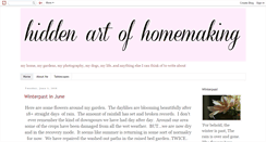 Desktop Screenshot of hiddenartofhomemaking.blogspot.com