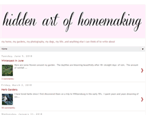 Tablet Screenshot of hiddenartofhomemaking.blogspot.com