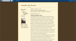 Desktop Screenshot of considerravens.blogspot.com
