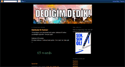 Desktop Screenshot of dedigimdedik.blogspot.com