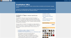 Desktop Screenshot of ironpython-urls.blogspot.com