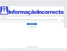 Tablet Screenshot of informacaoincorrecta.blogspot.com