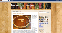 Desktop Screenshot of invariablyvegan.blogspot.com