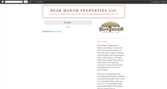 Desktop Screenshot of bearmanorproperties.blogspot.com