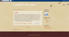 Desktop Screenshot of ineedtobethin.blogspot.com