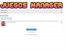 Tablet Screenshot of juegosmanager.blogspot.com