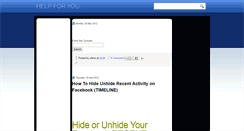 Desktop Screenshot of facebookhelpcenterforyou.blogspot.com