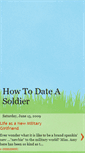 Mobile Screenshot of howtodateasoldier.blogspot.com