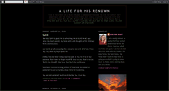 Desktop Screenshot of alifeforhisrenown.blogspot.com