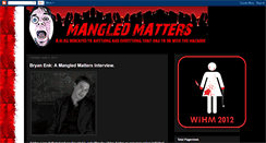 Desktop Screenshot of mangledmatters.blogspot.com
