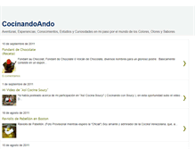 Tablet Screenshot of cocinandoando1.blogspot.com