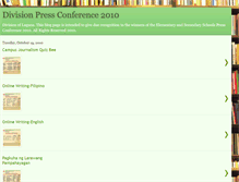 Tablet Screenshot of lagunapresscon2010.blogspot.com