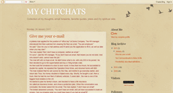 Desktop Screenshot of mychitchats.blogspot.com