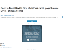 Tablet Screenshot of onceinroyaldavidscitylyrics.blogspot.com
