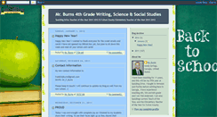 Desktop Screenshot of mrburns4thgrade.blogspot.com