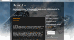 Desktop Screenshot of life-and-live.blogspot.com
