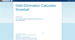 Desktop Screenshot of debteliminationsnowball.blogspot.com