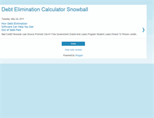 Tablet Screenshot of debteliminationsnowball.blogspot.com