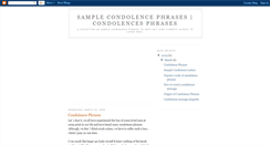 Desktop Screenshot of condolencephrases.blogspot.com