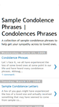 Mobile Screenshot of condolencephrases.blogspot.com