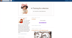 Desktop Screenshot of heroineintraining.blogspot.com