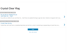 Tablet Screenshot of crystalclearvlog.blogspot.com