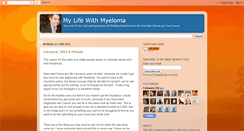 Desktop Screenshot of mylifewithmyeloma.blogspot.com