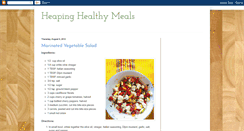 Desktop Screenshot of heapinghealthymeals.blogspot.com