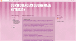 Desktop Screenshot of consecuencias-mala-nutricion.blogspot.com