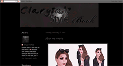 Desktop Screenshot of clarysastylebook.blogspot.com