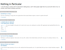 Tablet Screenshot of nothinginparticularsid.blogspot.com