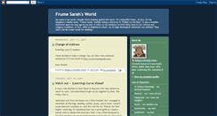 Desktop Screenshot of frumesarah.blogspot.com
