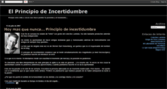 Desktop Screenshot of elprincipiodeincertidumbre.blogspot.com