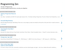 Tablet Screenshot of programmingzen.blogspot.com