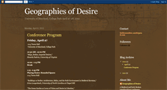 Desktop Screenshot of geographiesofdesire.blogspot.com