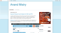 Desktop Screenshot of anandhmistry.blogspot.com