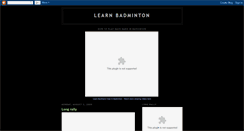 Desktop Screenshot of learnbadminton.blogspot.com