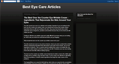 Desktop Screenshot of besteyecarearticles.blogspot.com