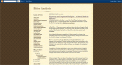 Desktop Screenshot of bitteranalysis.blogspot.com